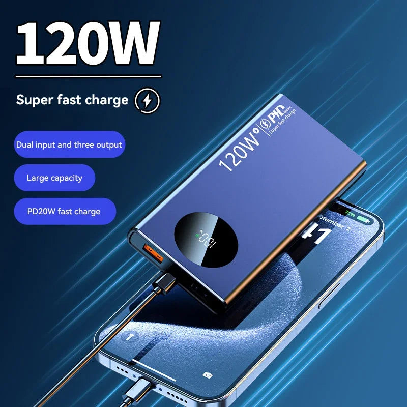 Xiaomi 50000mAh High Capacity Power Bank 120W Fast Charging Powerbank Portable Battery Charger For iPhone Samsung Huawei 2025