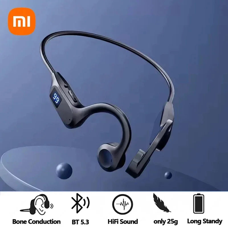 Xiaomi Fone de Ouvido com Condução Óssea Sem Fio Bluetooth Para Natação ou Qualquer outro esporte Com Microfone